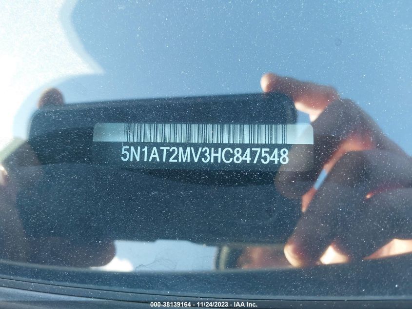 2017 NISSAN ROGUE SV/SL - 5N1AT2MV3HC847548