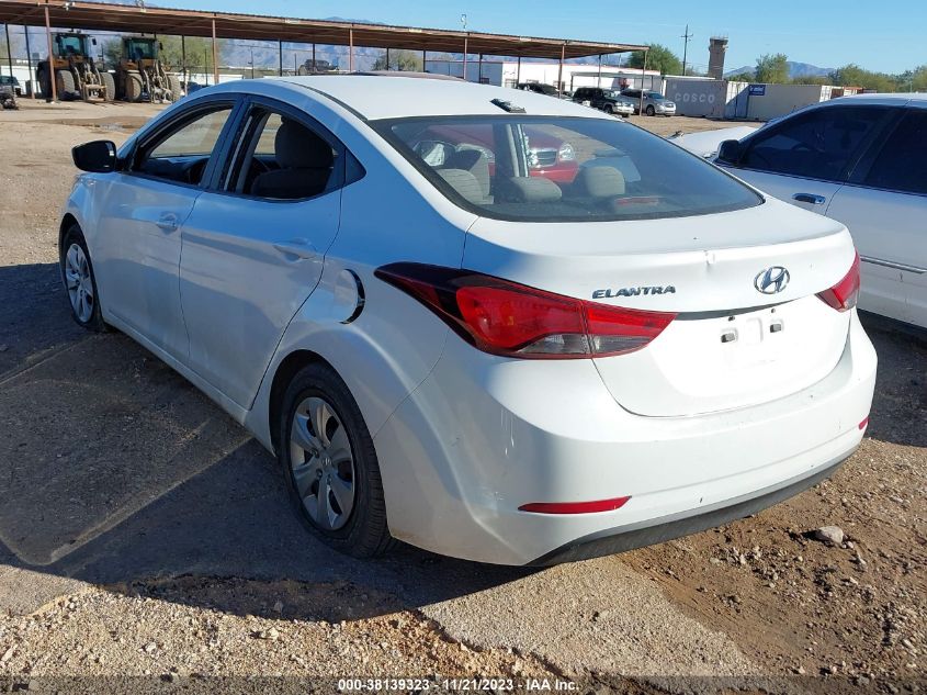 2016 HYUNDAI ELANTRA SE - 5NPDH4AE6GH781339