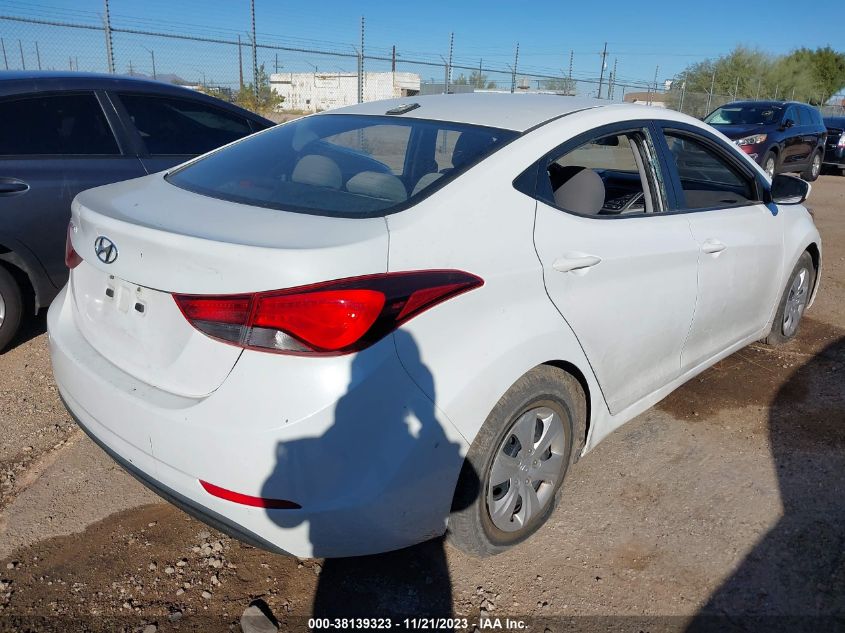 2016 HYUNDAI ELANTRA SE - 5NPDH4AE6GH781339