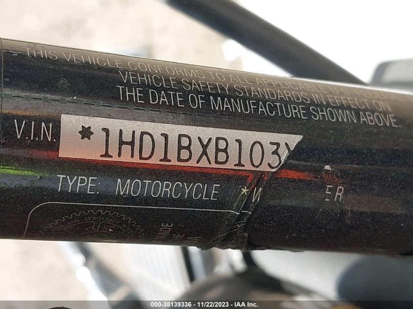 2003 HARLEY-DAVIDSON FLSTFI 1HD1BXB103Y110127