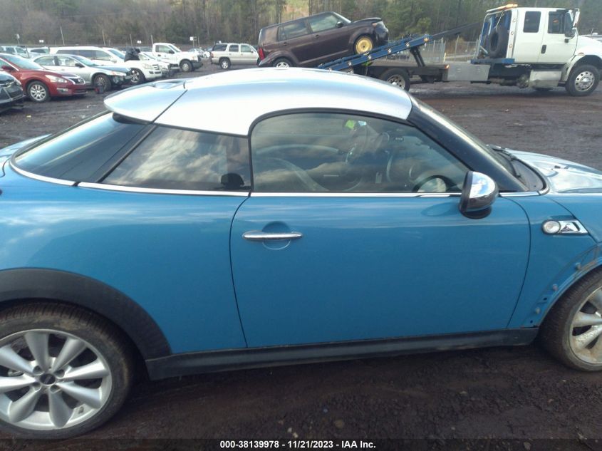 2013 MINI COUPE COOPER S - WMWSX3C58DT466967