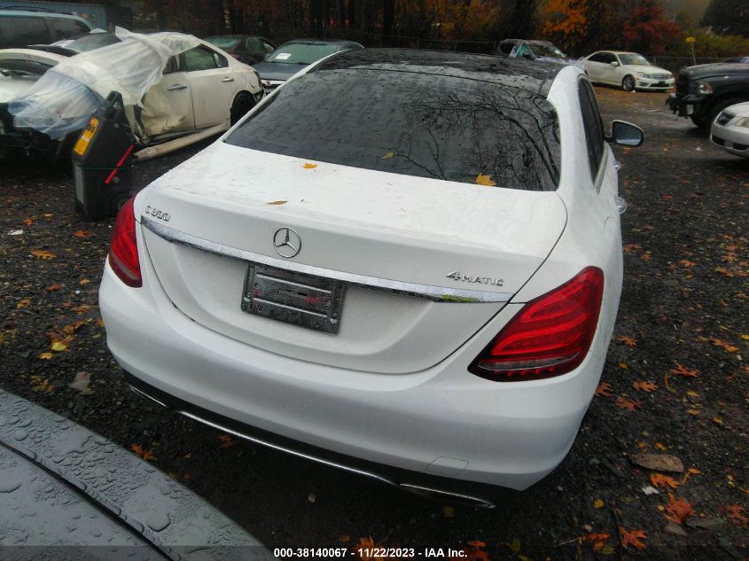 2015 MERCEDES-BENZ C 300 SPORT 4MATIC/LUXURY 4MATIC/4MATIC - 55SWF4KB0FU083663