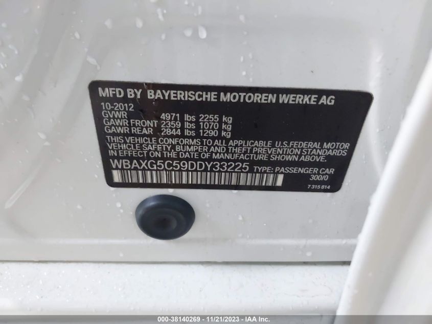 2013 BMW 528I - WBAXG5C59DDY33225