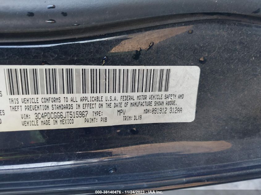 2018 DODGE JOURNEY CROSSROAD - 3C4PDCGG6JT515967