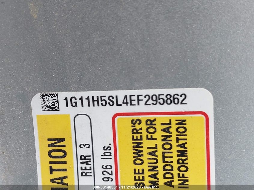 2014 CHEVROLET MALIBU 1LZ - 1G11H5SL4EF295862
