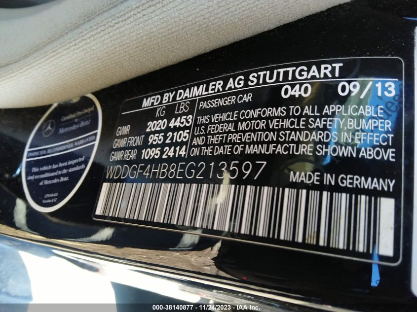 2014 MERCEDES-BENZ C 250 SPORT/LUXURY - WDDGF4HB8EG213597