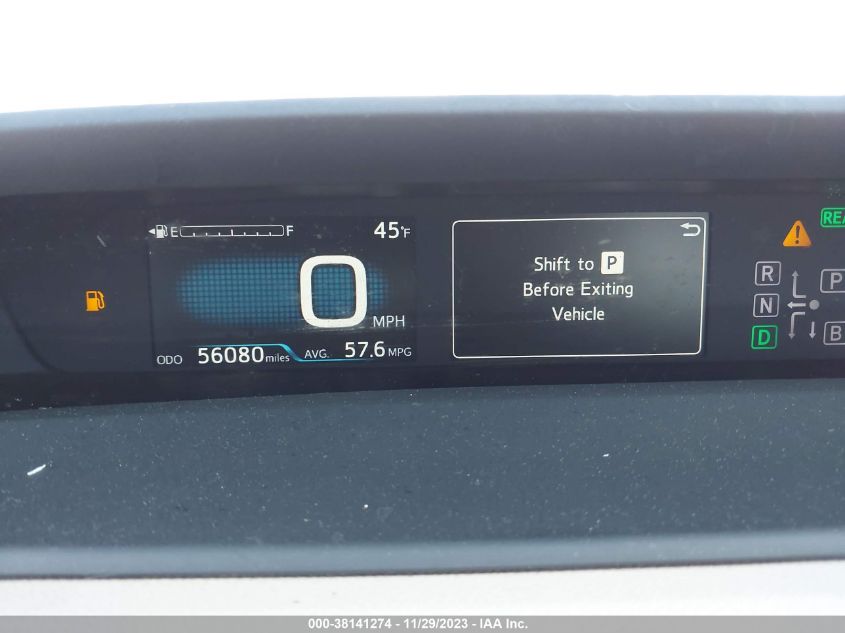 2016 TOYOTA PRIUS - JTDKBRFU2G3510263