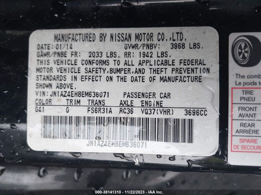 2014 NISSAN 370Z TOURING/NISMO - JN1AZ4EH8EM636071