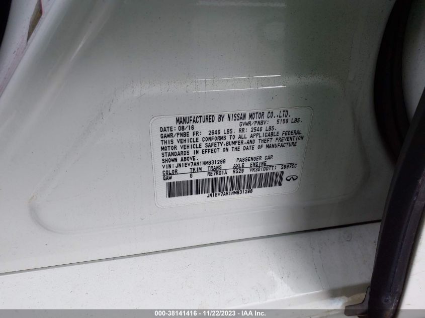 2017 INFINITI Q50 PREMIUM/SPORT/SE - JN1EV7AR1HM831298