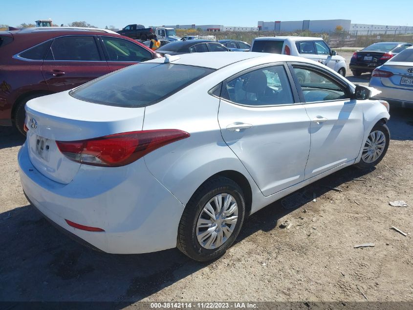 2016 HYUNDAI ELANTRA SE/SPORT/LIMITED - 5NPDH4AE1GH748958