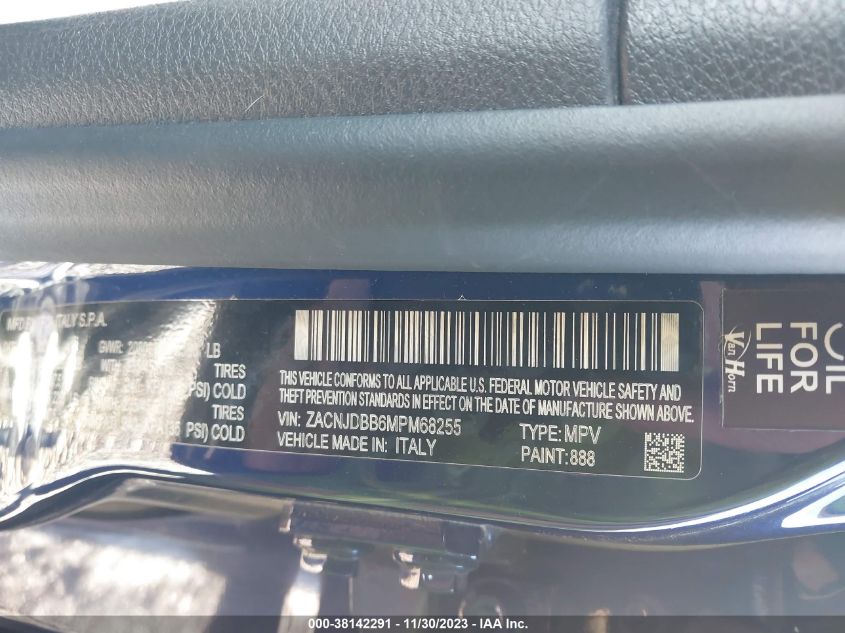 2021 JEEP RENEGADE LATITUDE - ZACNJDBB6MPM68255