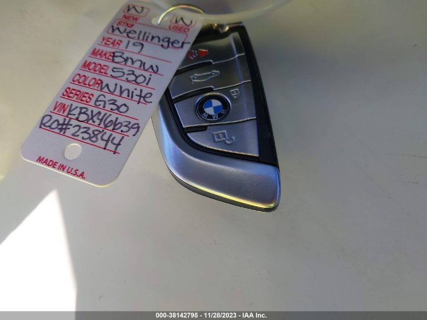 2019 BMW 530I WBAJA5C56KBX46639