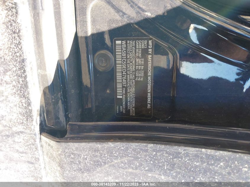 2014 BMW 535I - WBA5B1C59ED476497