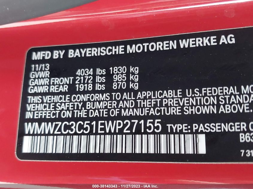 2014 MINI COUNTRYMAN COOPER S - WMWZC3C51EWP27155
