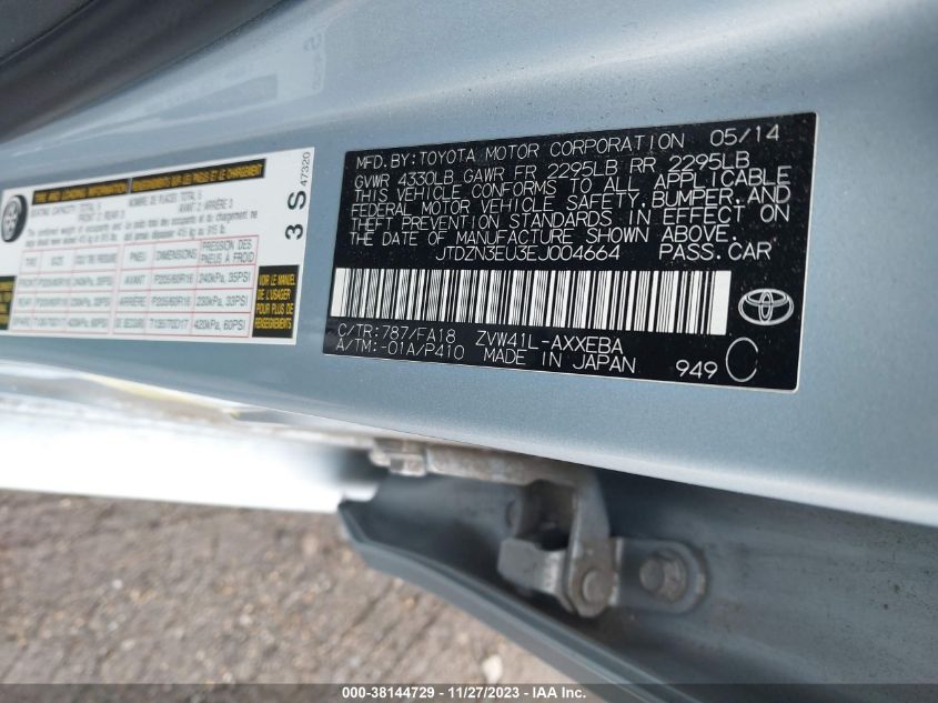 2014 TOYOTA PRIUS V THREE - JTDZN3EU3EJ004664
