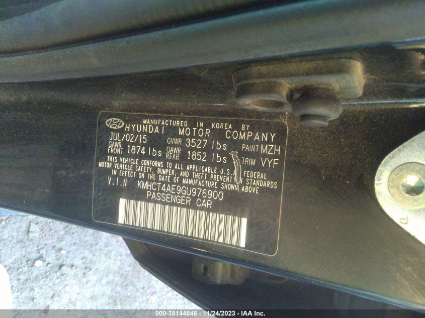 2016 HYUNDAI ACCENT SE - KMHCT4AE9GU976900