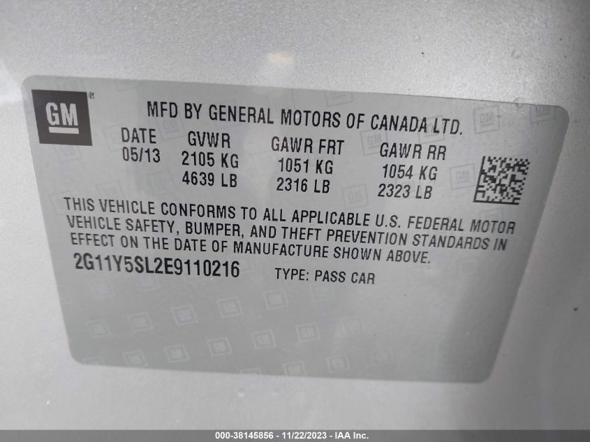 2014 CHEVROLET IMPALA LS - 2G11Y5SL2E9110216