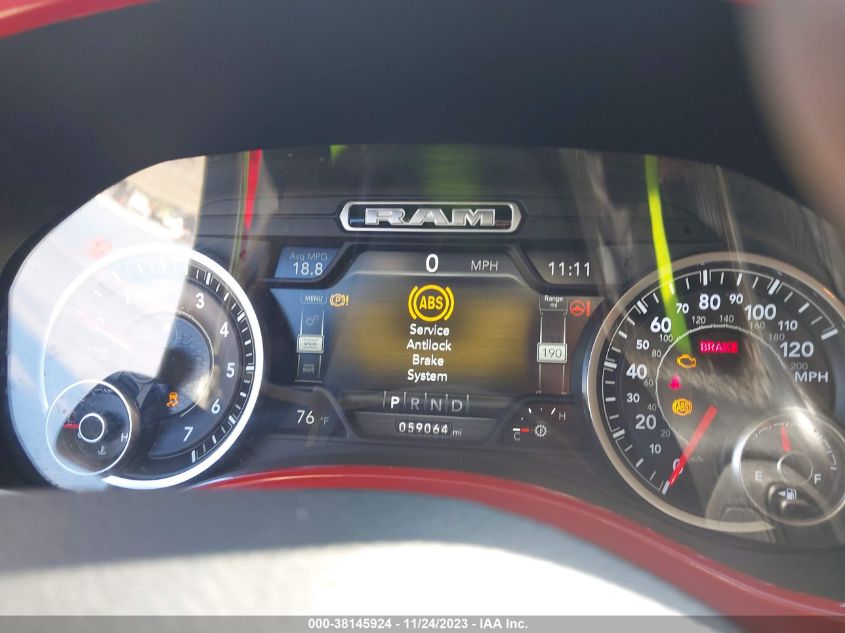 2019 RAM 1500 BIG HORN - 1C6RREFT7KN558498
