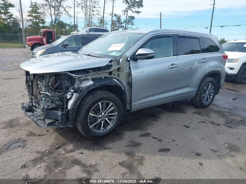 2018 TOYOTA HIGHLANDER HYBRID XLE 5TDJGRFH0JS044046