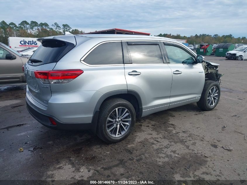 2018 TOYOTA HIGHLANDER HYBRID XLE 5TDJGRFH0JS044046