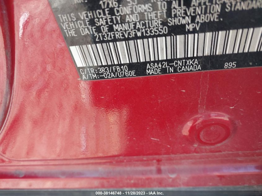 2015 TOYOTA RAV4 - 2T32FREV3FW133550