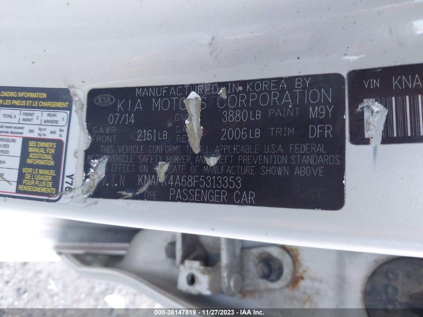2015 KIA FORTE LX - KNAFK4A68F5313353