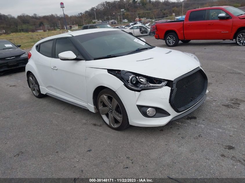 2013 HYUNDAI VELOSTER TURBO - KMHTC6AE0DU153666