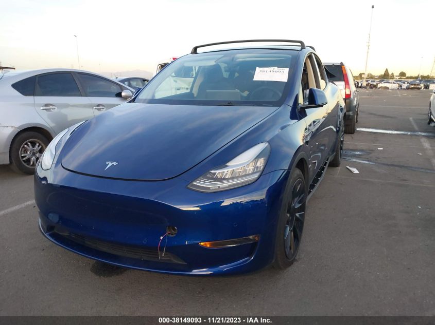 2021 TESLA MODEL Y LONG RANGE DUAL MOTOR - 5YJYGDEE9MF207908