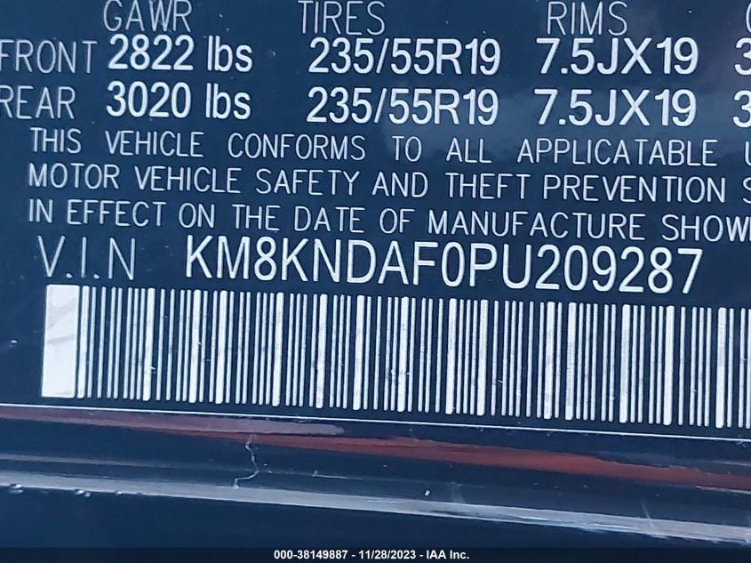 2023 HYUNDAI IONIQ 5 SEL - KM8KNDAF0PU209287