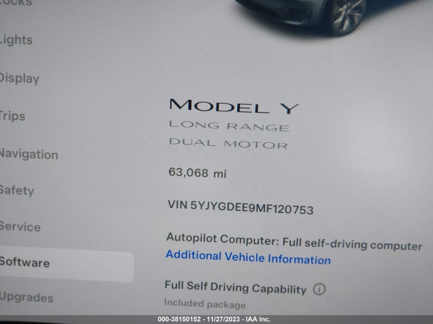 VIN 5YJYGDEE9MF120753 2021 TESLA MODEL Y