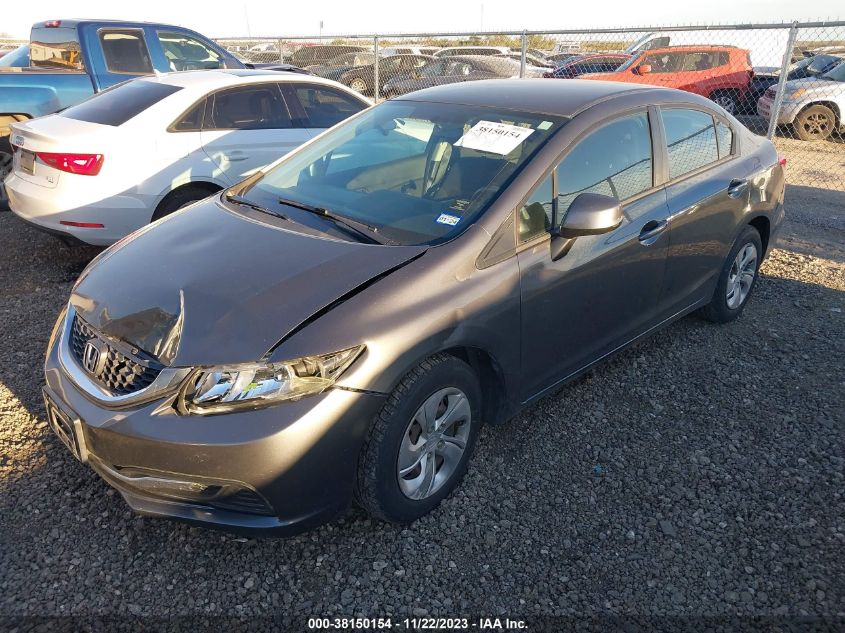 2013 HONDA CIVIC LX - 2HGFB2F57DH574925