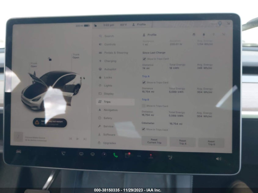 VIN 7SAYGDEE2PF809962 2023 TESLA MODEL Y