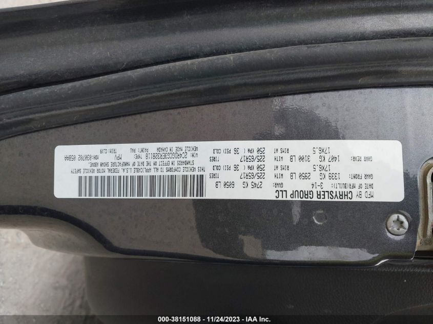 2014 DODGE GRAND CARAVAN SXT - 2C4RDGCG3ER328118