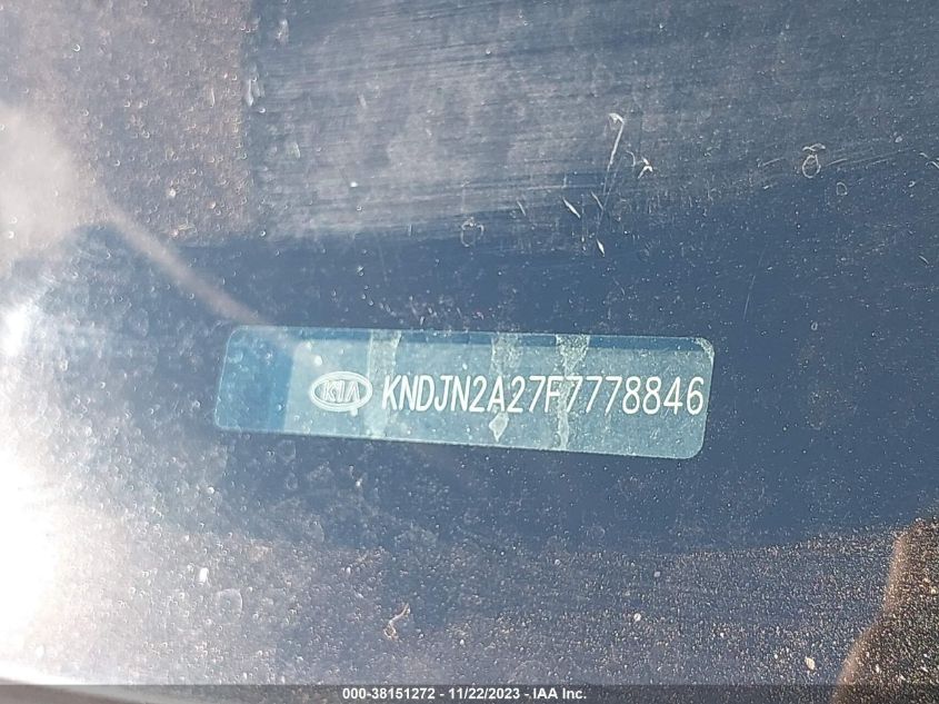 2015 KIA SOUL BASE - KNDJN2A27F7778846