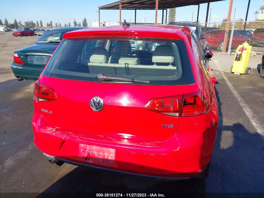 2015 VOLKSWAGEN GOLF TDI - 3VW2A7AU9FM022257