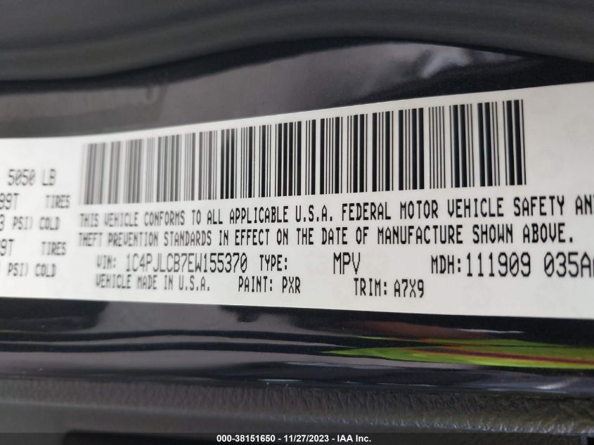 2014 JEEP CHEROKEE LATITUDE - 1C4PJLCB7EW155370