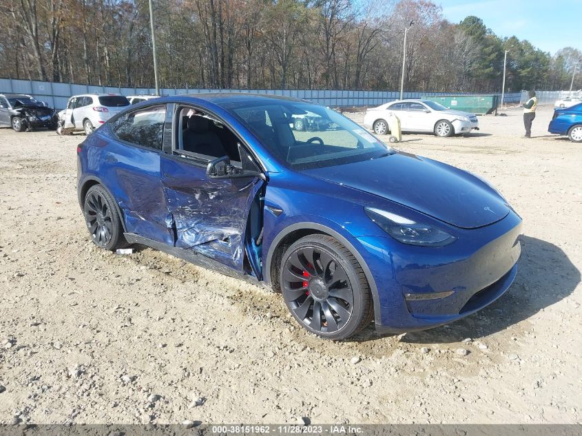 7SAYGDEFXNF522598 TESLA MODEL Y PERFORMANCE DUAL MOTOR 2022