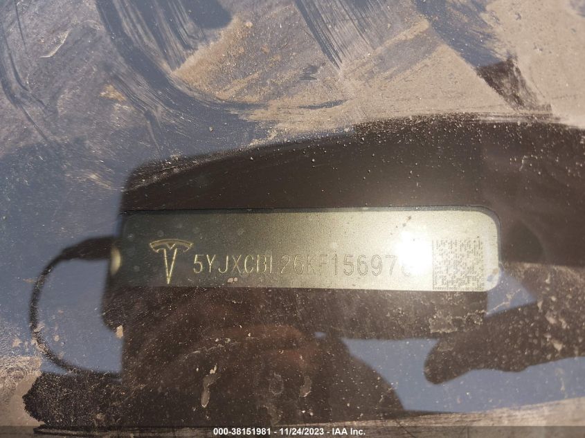 2019 TESLA MODEL X - 5YJXCBE26KF156978