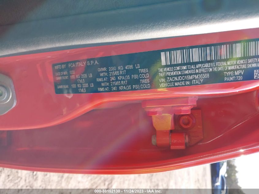 2021 JEEP RENEGADE TRAILHAWK 4X4 - ZACNJDC15MPM36368