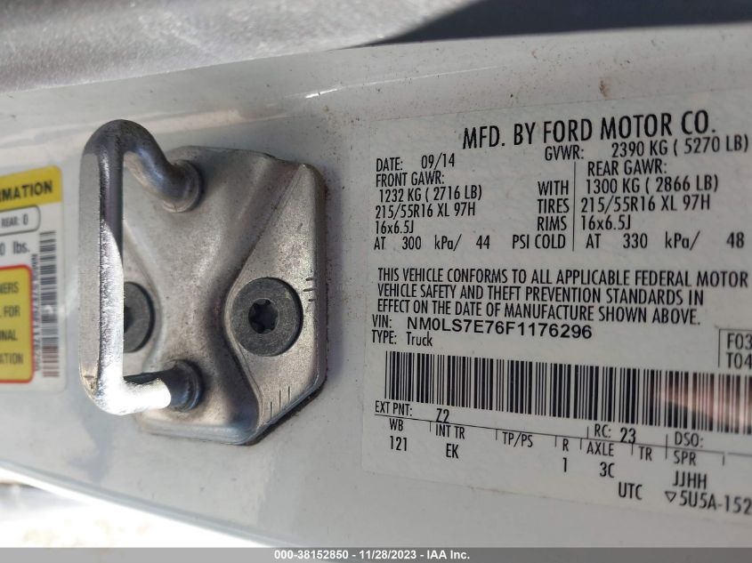 2015 FORD TRANSIT CONNECT XL - NM0LS7E76F1176296