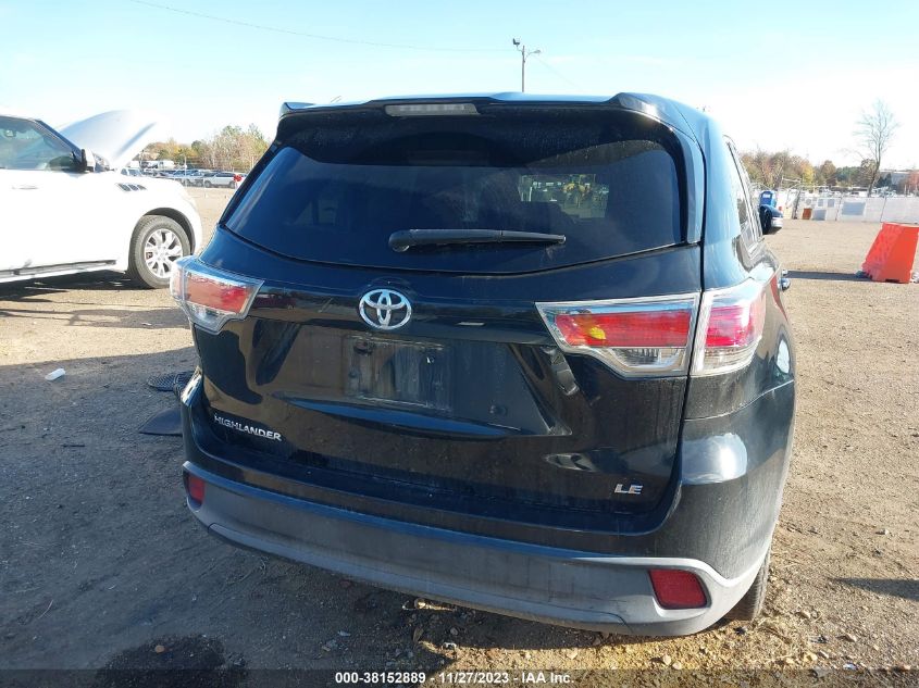 2014 TOYOTA HIGHLANDER LE V6 - 5TDZKRFHXES031280