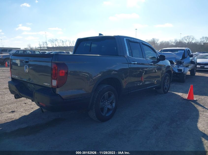 2021 HONDA RIDGELINE RTL-E - 5FPYK3F73MB013956