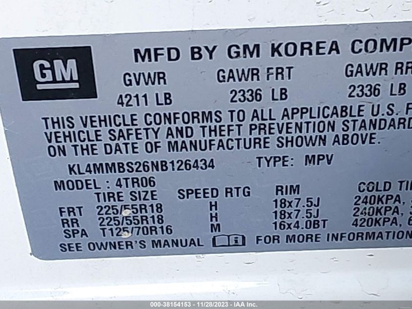 2022 BUICK ENCORE GX PREFERRED - KL4MMBS26NB126434