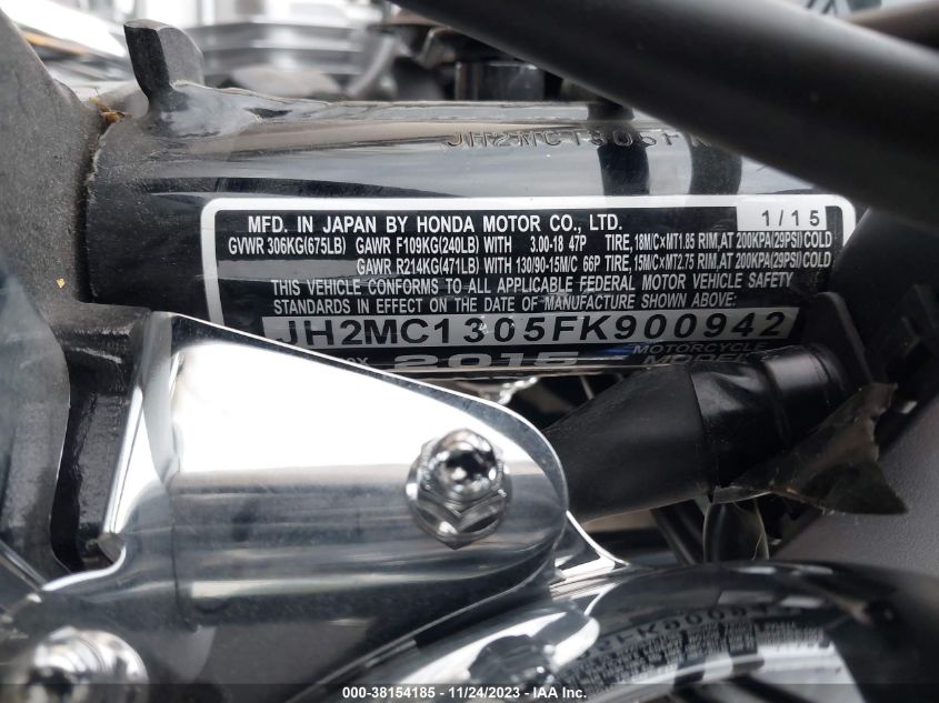 2015 HONDA CMX250 C JH2MC1305FK900942