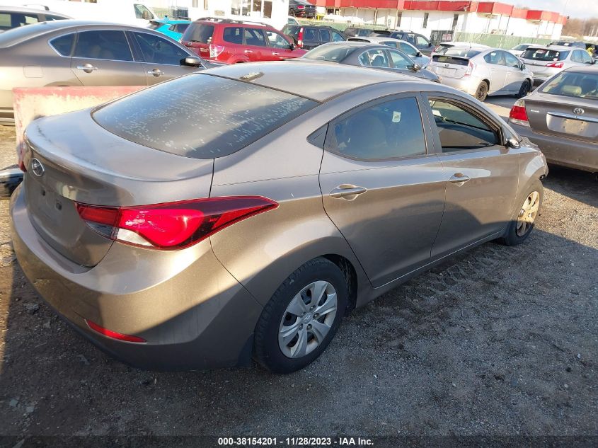 2016 HYUNDAI ELANTRA SE - 5NPDH4AE7GH773296