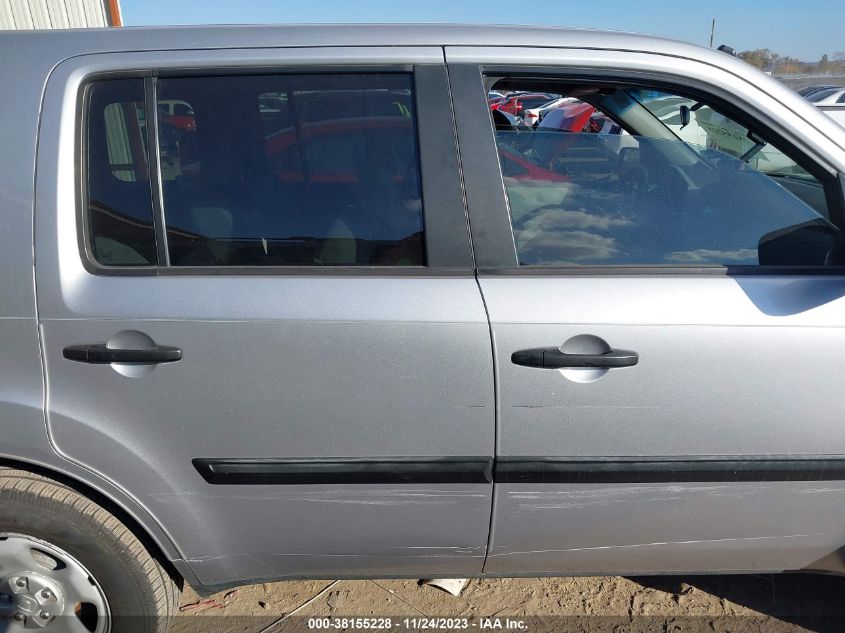 2015 HONDA PILOT LX - 5FNYF3H29FB010027