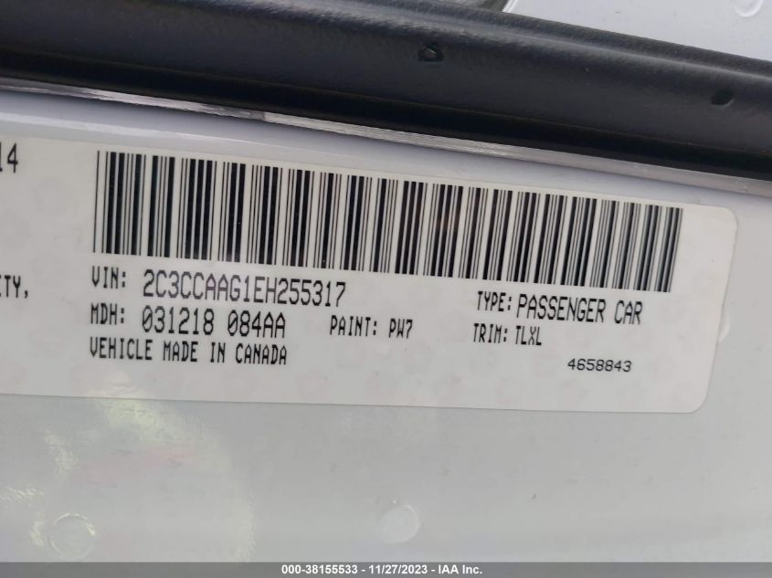 2014 CHRYSLER 300 - 2C3CCAAG1EH255317