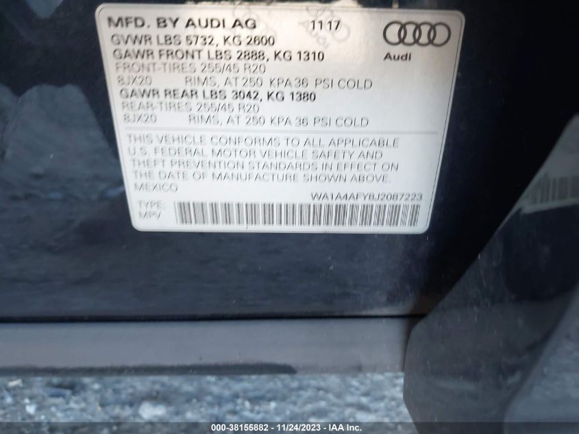 2018 AUDI SQ5 3.0T PREMIUM PLUS WA1A4AFY8J2087223