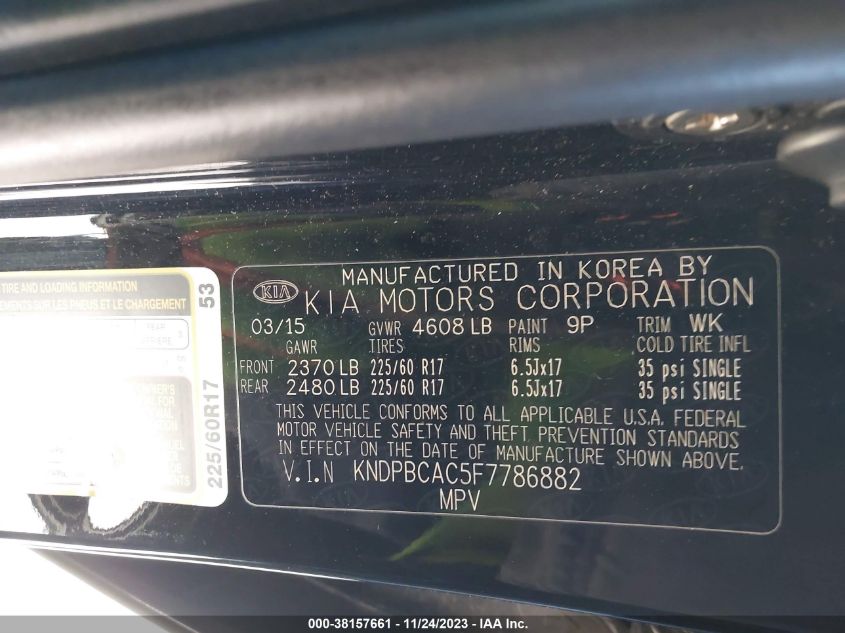 2015 KIA SPORTAGE LX - KNDPBCAC5F7786882