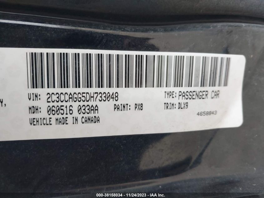 2013 CHRYSLER 300 S - 2C3CCAGG5DH733048
